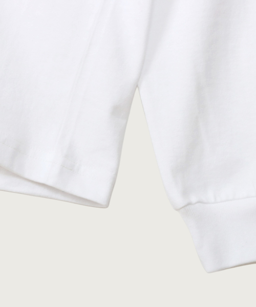 T1011 헤비웨이트 래글런 롱슬리브 티셔츠 White (Made in USA)