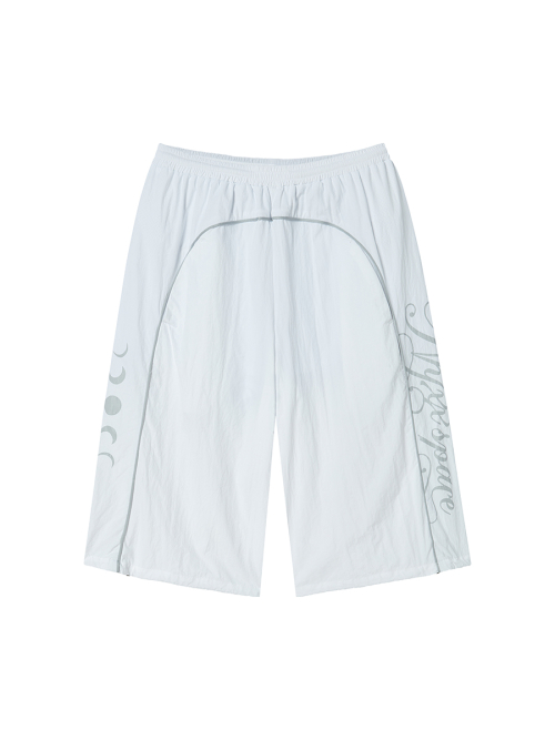 LINE HALF PANTS WHITE