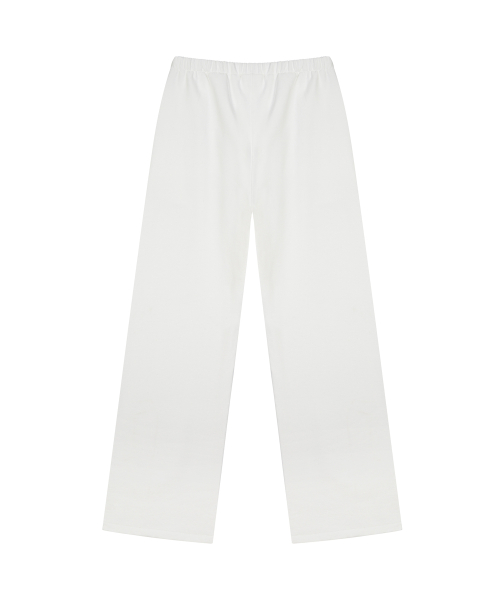 Basic Straight Sweatpants / White