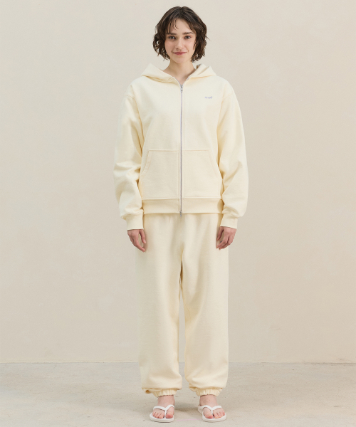 2Way Basic Zip-Up / Light Yellow