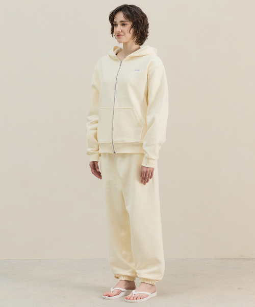2Way Basic Zip-Up / Light Yellow