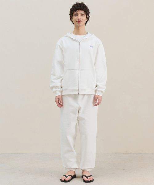 2Way Basic Zip-Up / White