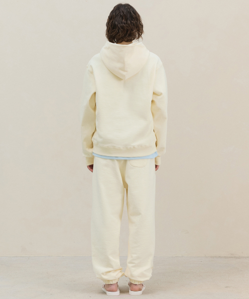 Basic Logo Hoodie / Light Yellow