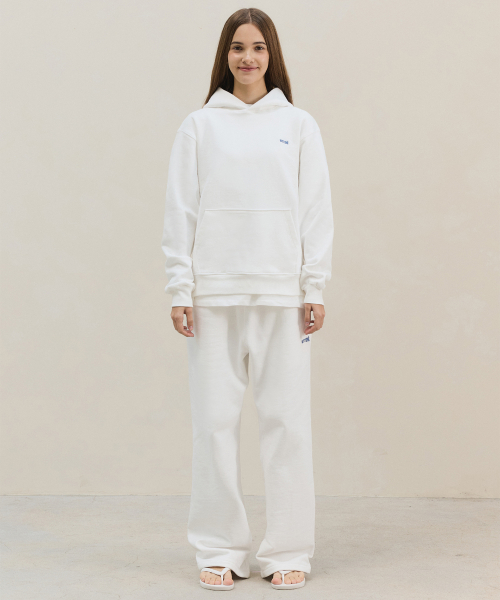 Basic Logo Hoodie / White