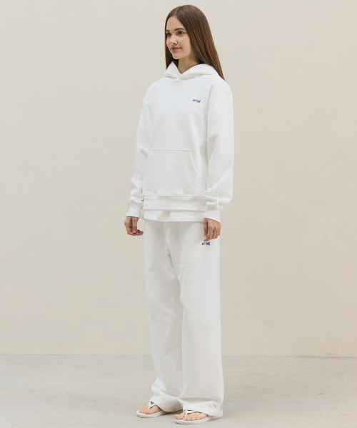 Basic Logo Hoodie / White