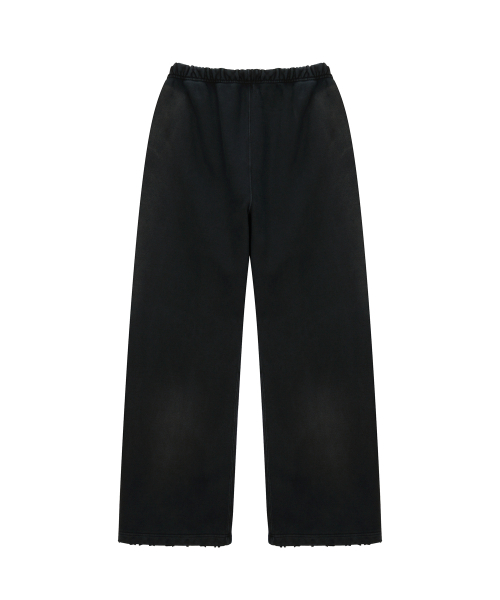 VTG WASHED STRAIGHT SWEAT PANTS / BLACK