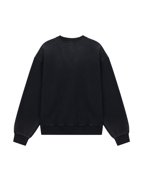 ME WASHED OVERLAY SWEATSHIRT / BLACK