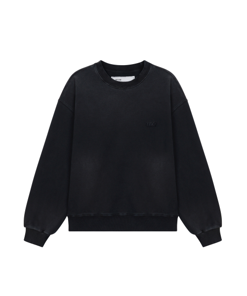 ME WASHED OVERLAY SWEATSHIRT / BLACK