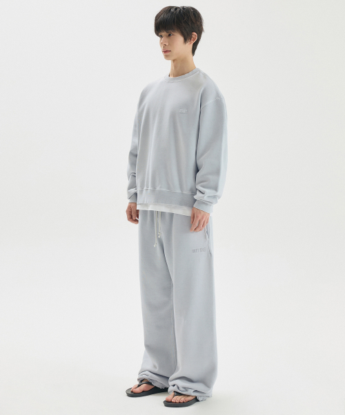 ME WASHED OVERLAY SWEATSHIRT / LIGHT GRAY