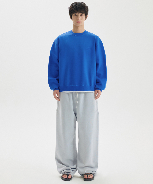 ME WASHED OVERLAY SWEATSHIRT / BLUE