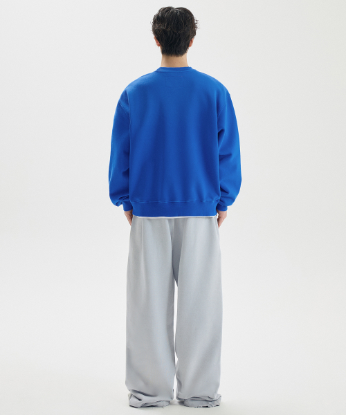 ME WASHED OVERLAY SWEATSHIRT / BLUE