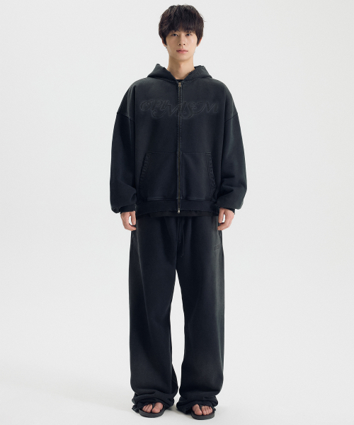 OPTIMISM VTG WASHED 2WAY ZIP-UP / BLACK