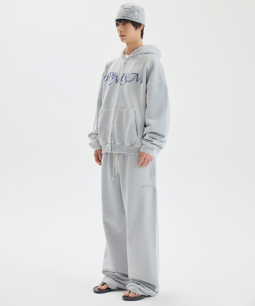 OPTIMISM VTG WASHED 2WAY ZIP-UP / LIGHT GRAY