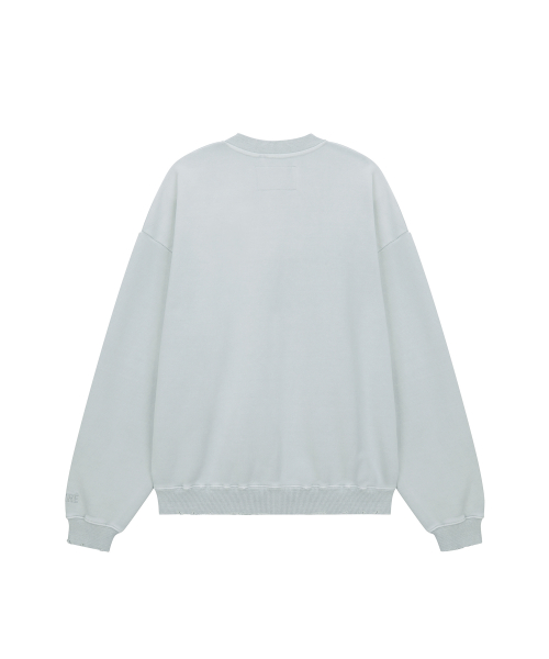 VTG WASHED HALF ZIP SWEATSHIRT / LIGHT GRAY