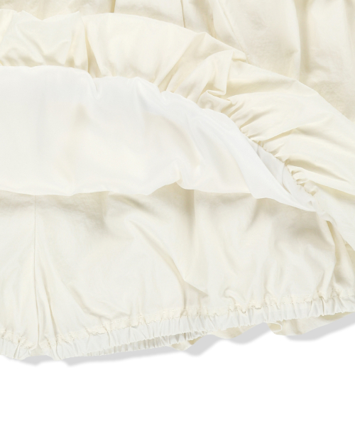 STRAP DETAIL BALLON SKIRT IN IVORY