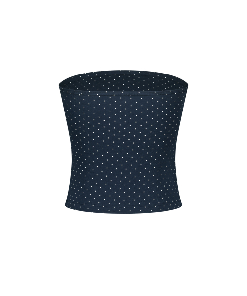 ALOHA DOT PADDED TUBE TOP NAVY