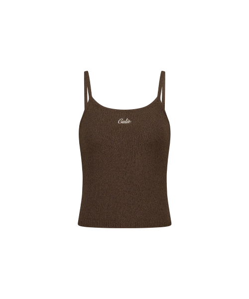 CROPPED KNIT BOLERO SET BROWN