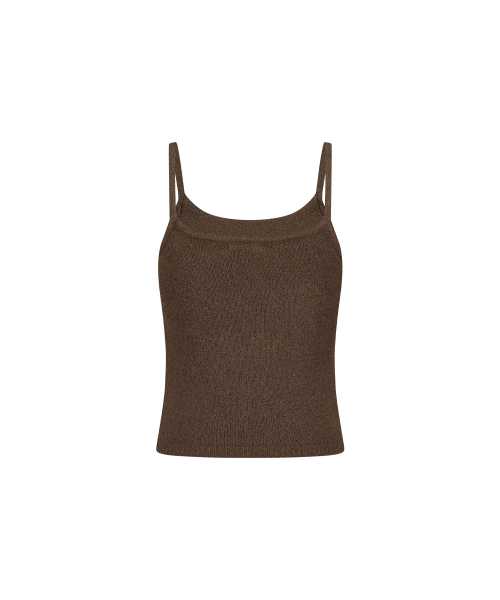 CROPPED KNIT BOLERO SET BROWN