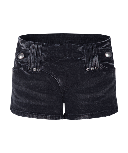 Cassie Denim Shorts (Vintage Black)