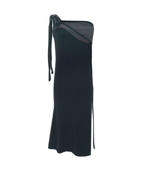 Ina Shirring Long Skirt (Black)