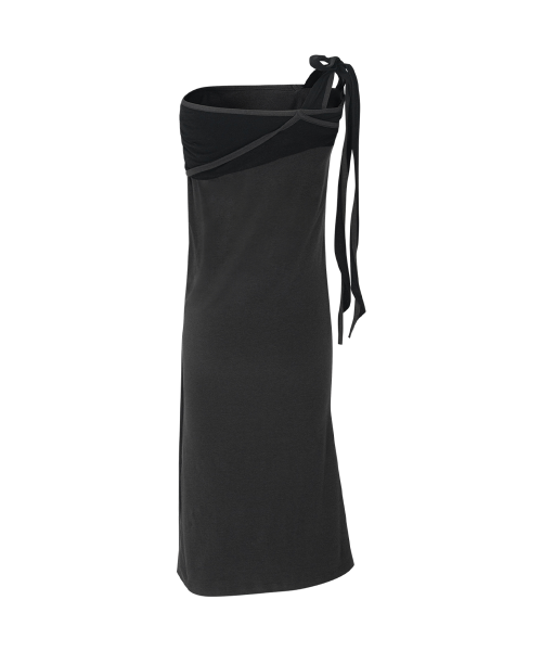 Ina Shirring Long Skirt (Charcoal)