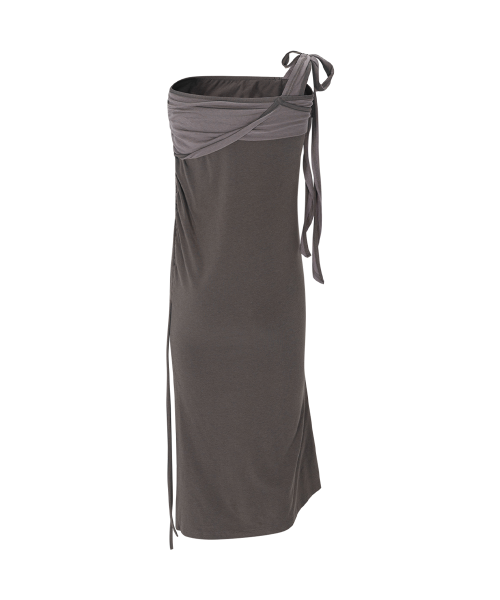 Ina Shirring Long Skirt (Khaki)