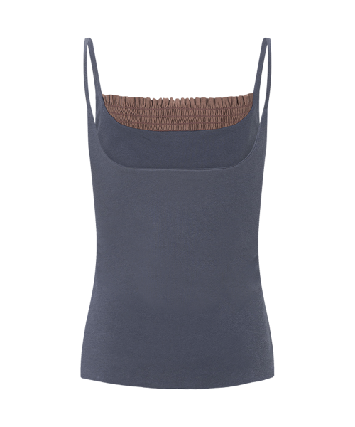 Isla Smocked Sleeveless Top (Blue)