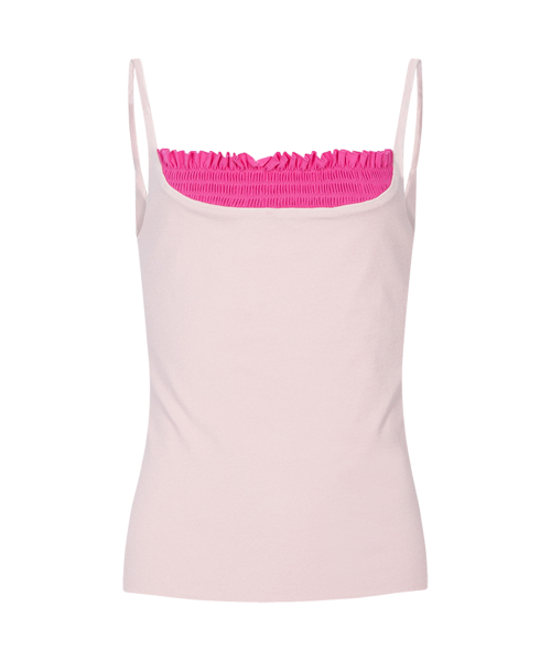 Isla Smocked Sleeveless Top (Pink)