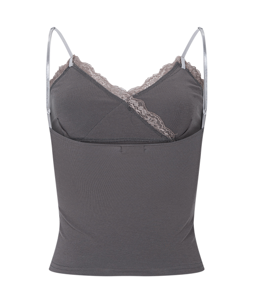Flora Lace Sleeveless Top (Vintage Grey)