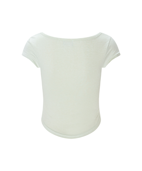 Vera Lace Shirring Short Sleeve Top (Mint)