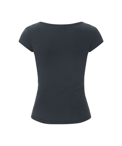 Heren Corset Short Sleeve Top (Cool Charcoal)