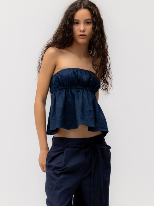 G HARBOR LINEN TUBE (NAVY)
