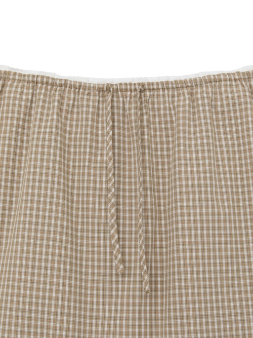 G CLASSIC LACE-UP MIDI SKIRT (BEIGE)
