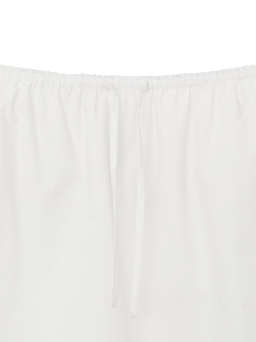 G CLASSIC LACE-UP MIDI SKIRT (WHITE)