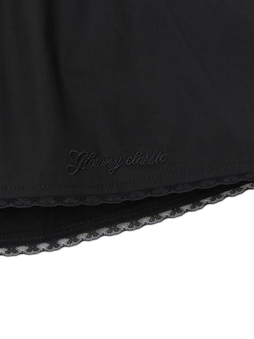 G CLASSIC LACE-UP MINI SKIRT (BLACK)