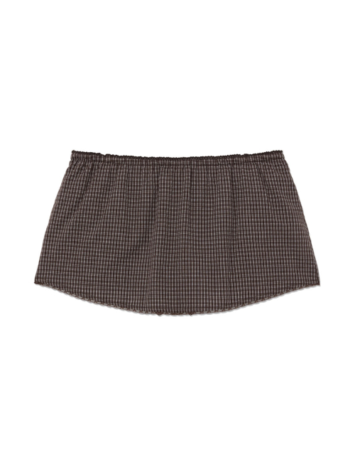 G CLASSIC LACE-UP MINI SKIRT (BROWN)