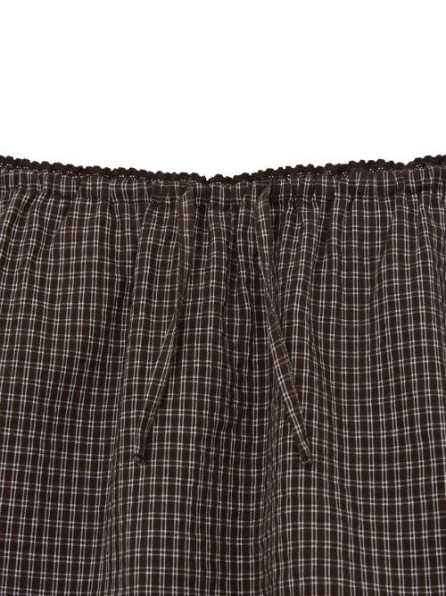 G CLASSIC LACE-UP MINI SKIRT (BROWN)