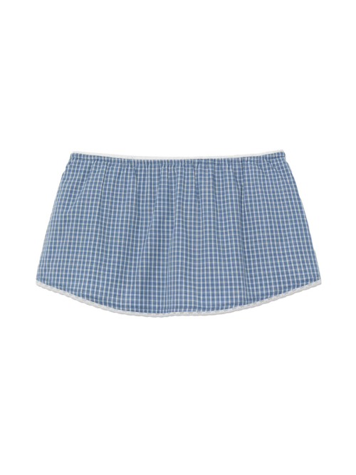 G CLASSIC LACE-UP MINI SKIRT (BLUE)