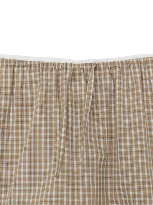 G CLASSIC LACE-UP MINI SKIRT (BEIGE)