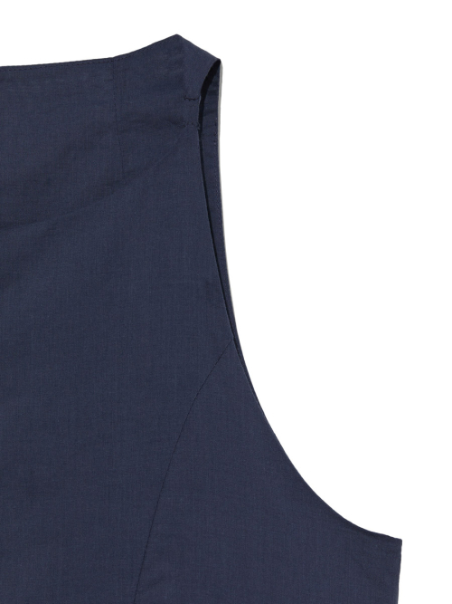 G RUFFLED BUTTON BLOUSE (DEEP NAVY)