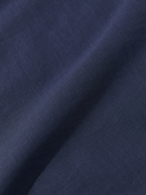 G RUFFLED BUTTON BLOUSE (DEEP NAVY)