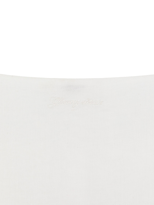 G RUFFLED BUTTON BLOUSE (IVORY)