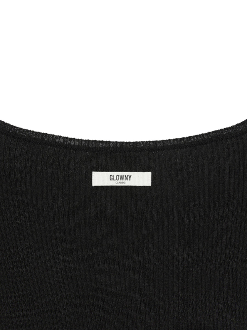G CLASSIC RIB V-NECK KNIT (BLACK)