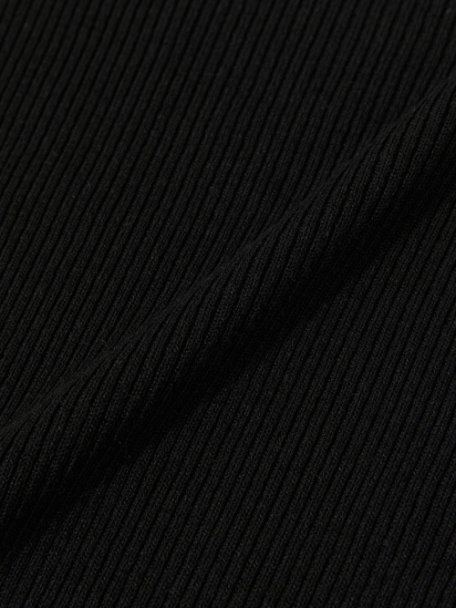G CLASSIC RIB V-NECK KNIT (BLACK)