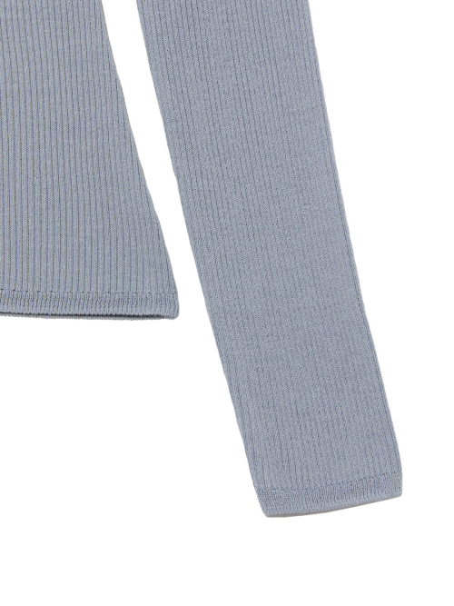 G CLASSIC RIB V-NECK KNIT (BLUE)