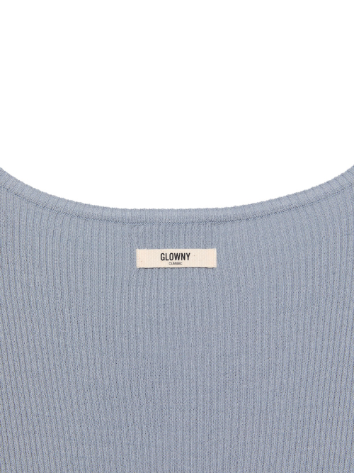 G CLASSIC RIB V-NECK KNIT (BLUE)