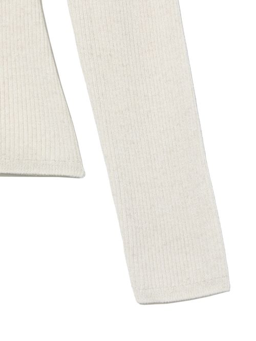 G CLASSIC RIB V-NECK KNIT (OATMEAL)