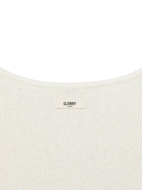 G CLASSIC RIB V-NECK KNIT (OATMEAL)