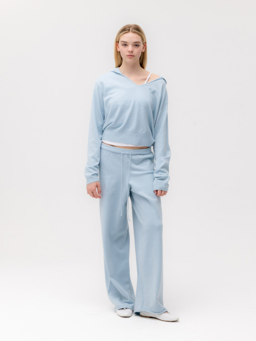 G HUG KNIT PANTS (BABY BLUE)