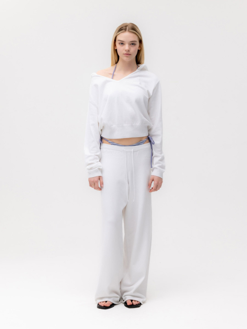 G HUG KNIT PANTS (WHITE)